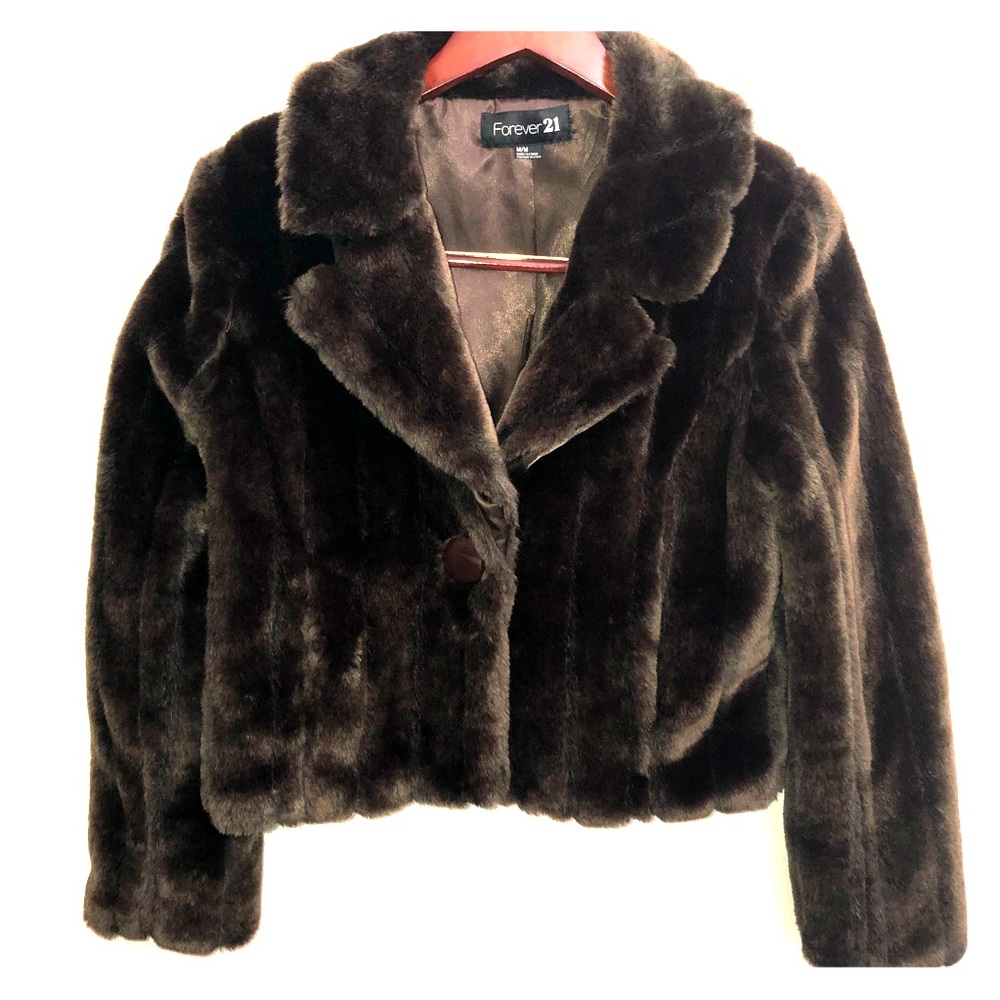 Forever 21 fur faux coat